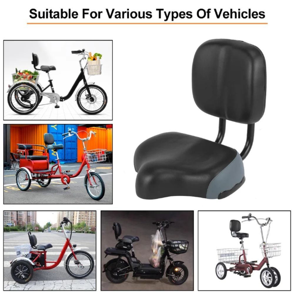 Wide Bike Seat With Backrest C - đánh giá và giá Mountain Biking For Fitness