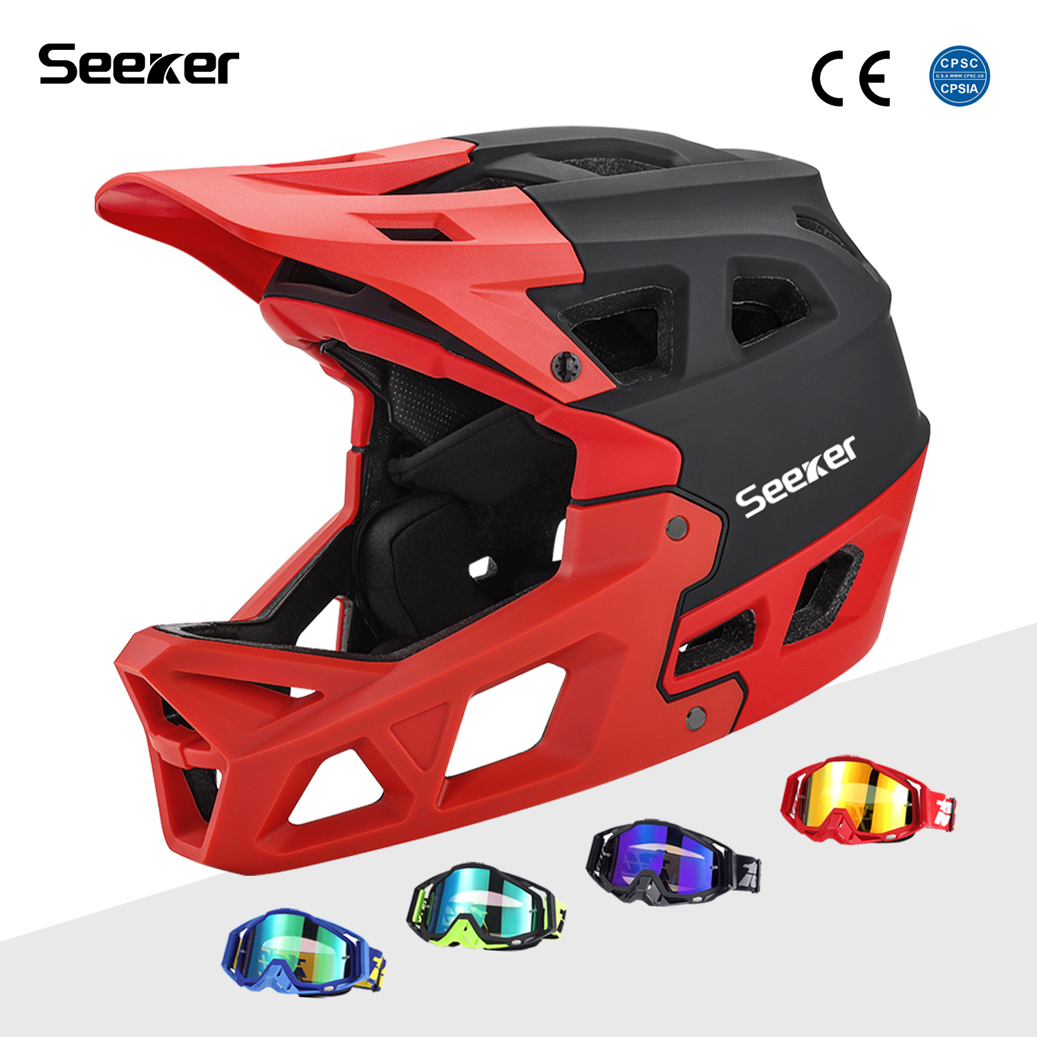Seeker Bicycle Off-Road Full-F - đánh giá và giá Mountain Biking Full Face Helmet